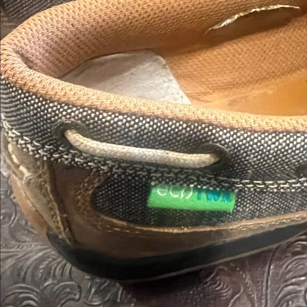 Twisted X Denim and Brown Women's Loafers - Picture 3 of 14